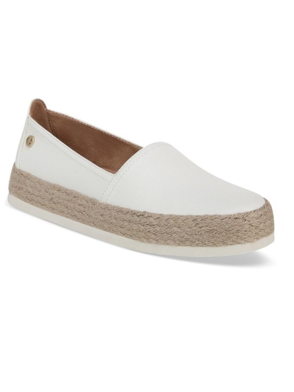 79$ Giani Bernini Archerr Slip On Espadrilles Loafer Women's Size 6.5 US White